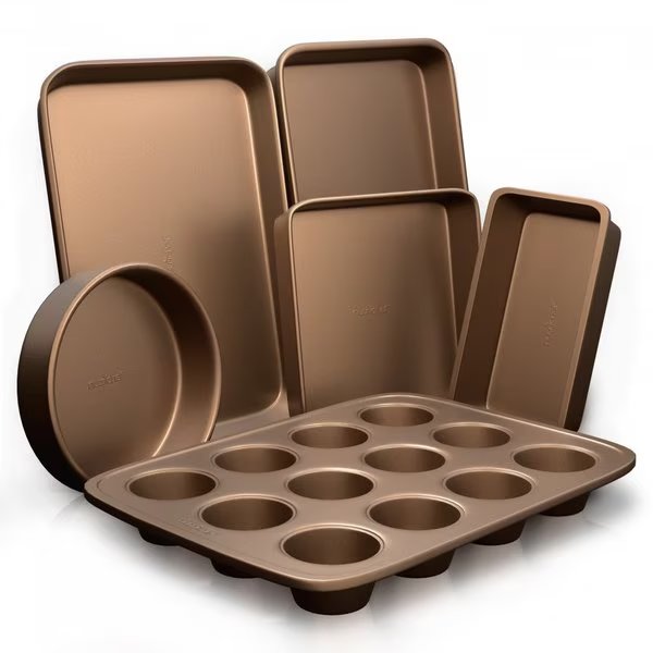Gold 6Pc Of Bakeware Set, Nutrichef, Mfr#: NCBK6TR7