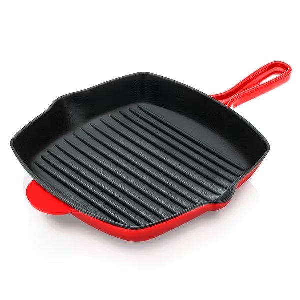 Grill Pan With Ename Coating, Nutrichef, Mfr#: NCCIES47