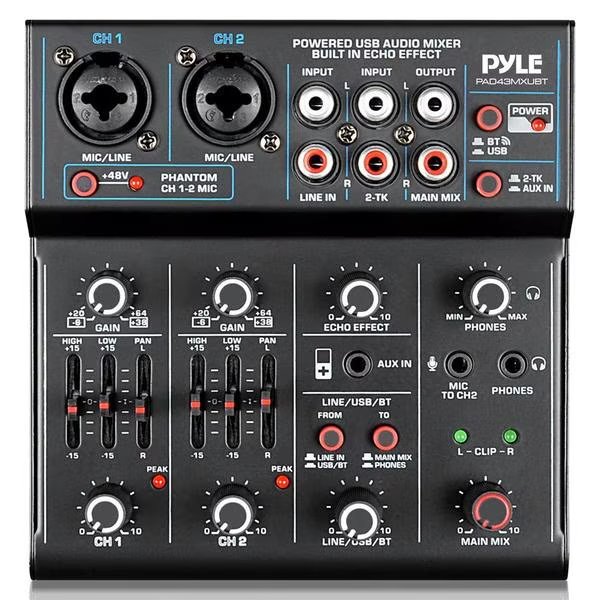 Dj Mixer, PAD43MXUBT, Pyle, Mfr#: PAD43MXUBT