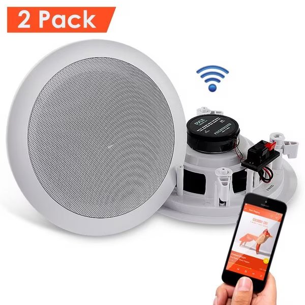 Dual 6.5" Bluetooth Ceiling / Wall Speak, Pyle, Mfr#: PDICBT652RD