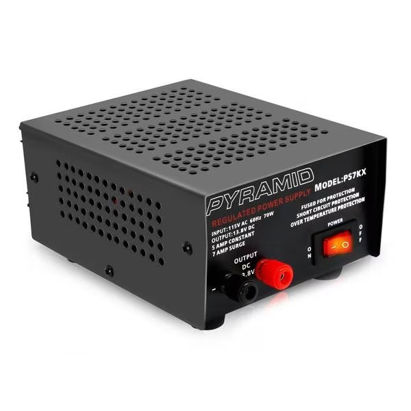 AC to DC Converter, 115V AC to 13.8V DC, 60 Hz, Pyramid, Mfr#: PS7KX