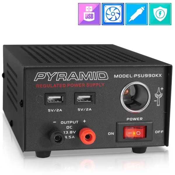 Power Supply 2 Usb Cig.Plug, Pyramid, Mfr#: PSU990KX