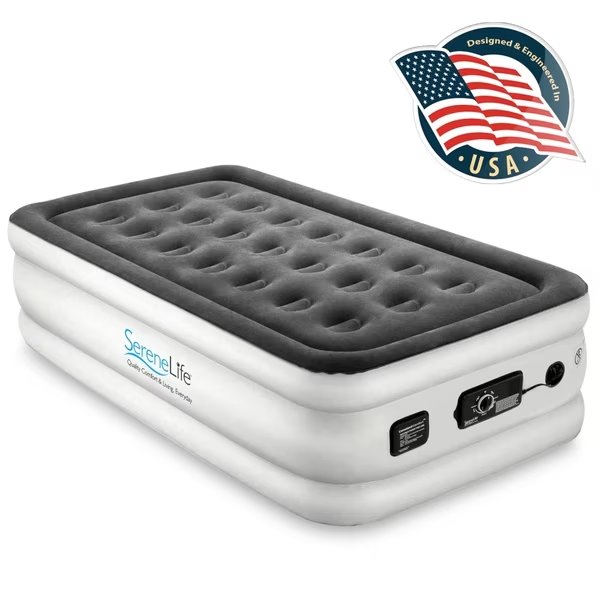18" Twin Raised Airbed, Serenelife, Mfr#: SLABTW53