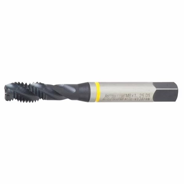 M10 x 1.25mm Yellow Ring HSSE-V3 Spiral Flute Taps, Sowa High Performance Taps, Mfr#: 123661