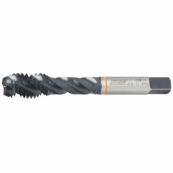 9/16"-12 UNC Orange Ring HSSE-V3 Spiral Flute Taps, Sowa High Performance Taps, Mfr#: 124974