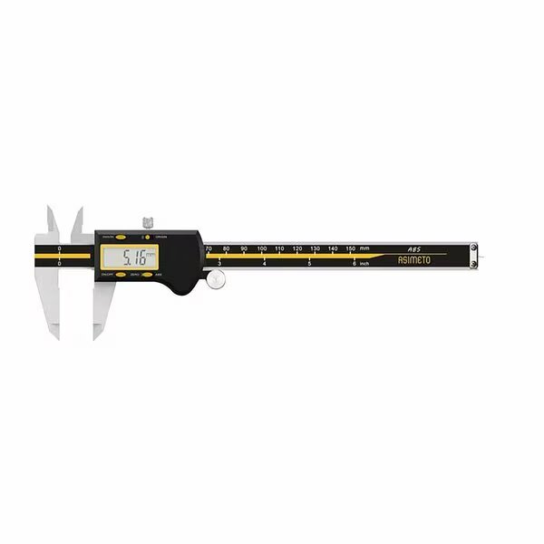 0-12" x 0.0005"/0.01mm Asimeto Absolute Digital Caliper, Asimeto, Mfr#: 7307623