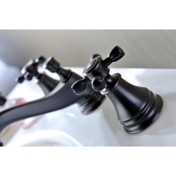 Melody 8" Widespread Mid-Arc Bathroom Faucet in Oil Rubbed Bronze, Anzzi, Mfr#: L-AZ007ORB