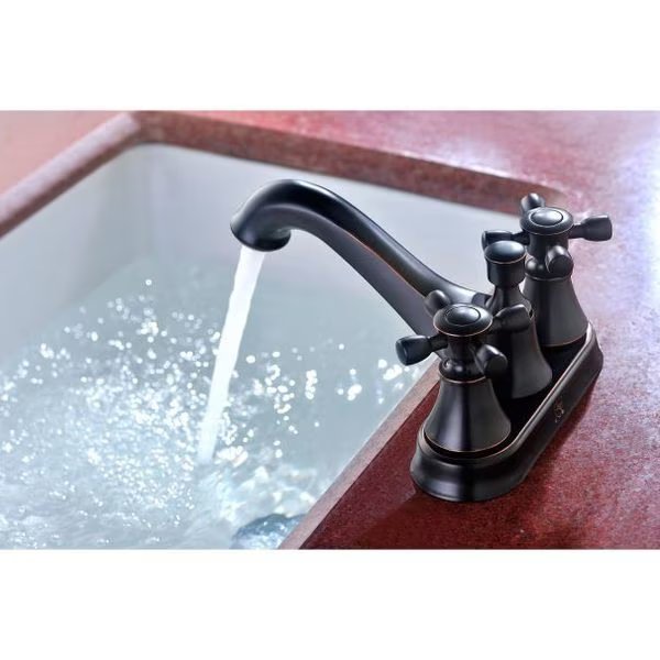 Major 4" Centerset Mid-Arc Bathroom Faucet, Oil Rubbed Bronze, Anzzi, Mfr#: L-AZ006ORB