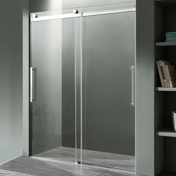 Stellar Series 48 in. x 76 in. Frameless Sliding Shower Door - Chrome, Anzzi, Mfr#: SD-FRLS05901CH