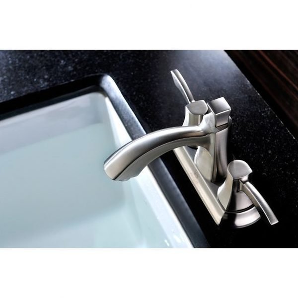Vista Centerset 2-Handle Mid-Arc Bathroom Faucet in Brushed Nickel, Anzzi, Mfr#: L-AZ014BN
