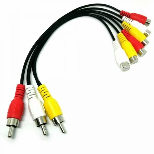 3 RCA Male Jack To 6 RCA Female Splitter Audio Video AV TV DVD Adapter Cable, Sanoxy, Mfr#: SANOXY-CABLE38