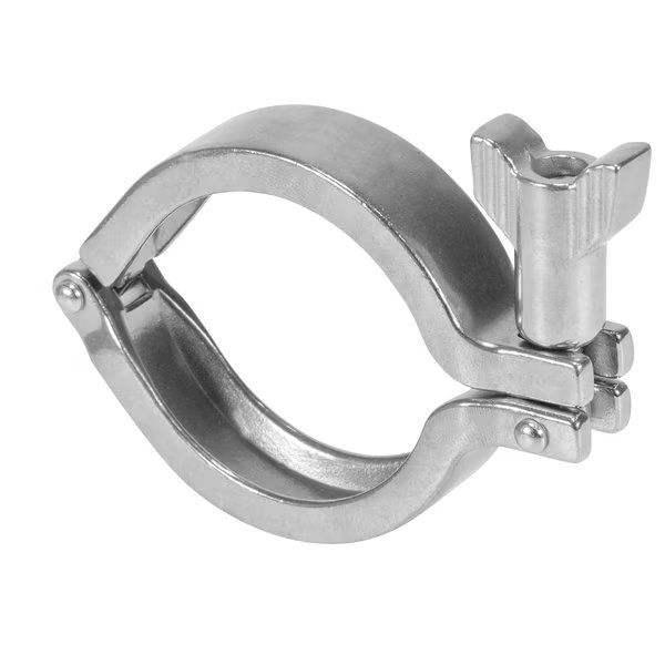 2" I-Line Clamp, Single Pin w/Rocket Wing Nut - 304SS, Steel & Obrien, Mfr#: 13IS-2-RWN-304