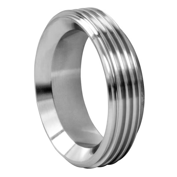 4" Threaded Bevel Seat x Short Weld End - 1.219" Long 316SS, Steel & Obrien, Mfr#: 15TRF-4-316