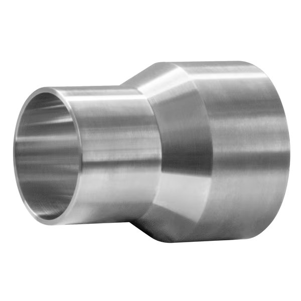 1" x 3/4" BPE Weld End Short Conc Reducer, 2-1/8" Long 316SS SF1, Steel & Obrien, Mfr#: S31S-1X.75-PL-316