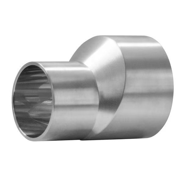 2-1/2" x 1-1/2" BPE Weld End Short Ecc Reducer, 3-3/8" Long 316SS SF1, Steel & Obrien, Mfr#: S32S-2.5X1.5-PL-316