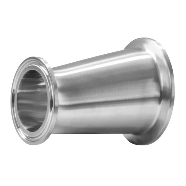 1-1/2" x 3/4" BPE Clamp End Ecc. Reducer, 3" Long 316SS SF1, Steel & Obrien, Mfr#: S32-14MP-1.5X.75-PL-316