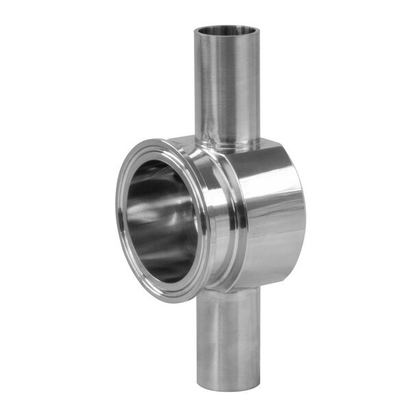 1" x 2" BPE Clamp Outlet Instrument Tee - 316SS SF4, Steel & Obrien, Mfr#: S7IWWKS-1X2-PM-316