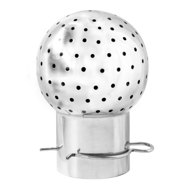 Stationary Spray Ball Type A 360 Deg. w/Clip - 316SS, Steel & Obrien, Mfr#: SBSA-1.5X2.5-316