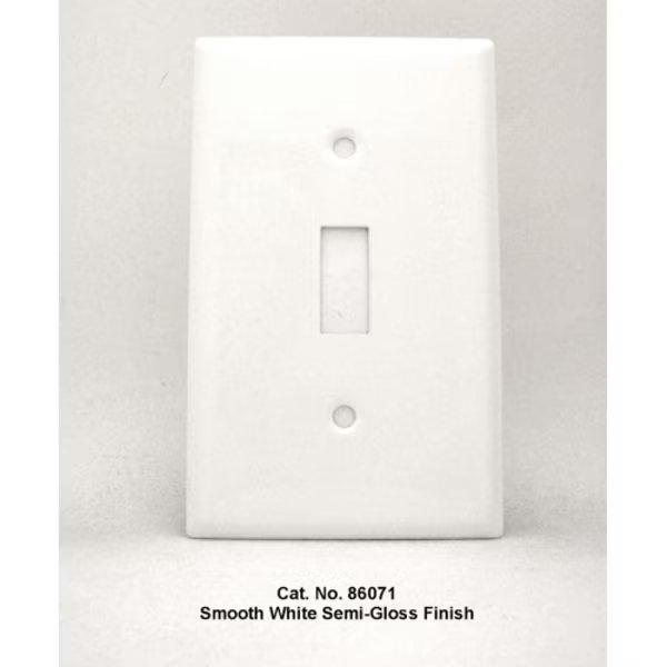 Number of Gangs: 1 Steel, Smooth Semi-Gloss Finish, White, Mulberry, Mfr#: 86071
