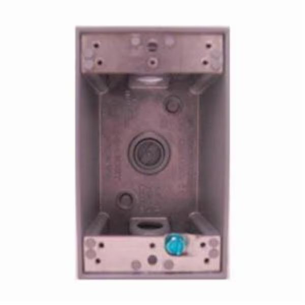 Electrical Box, 19 cu in, Outlet Box Type, 1 Gang(s), Aluminum, Rectangular Shape, Mulberry, Mfr#: 30201