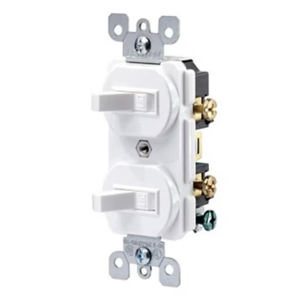 Combination Device Switch 20A 120 277V Combo Sp Sw White, Leviton, Mfr#: 5334-W