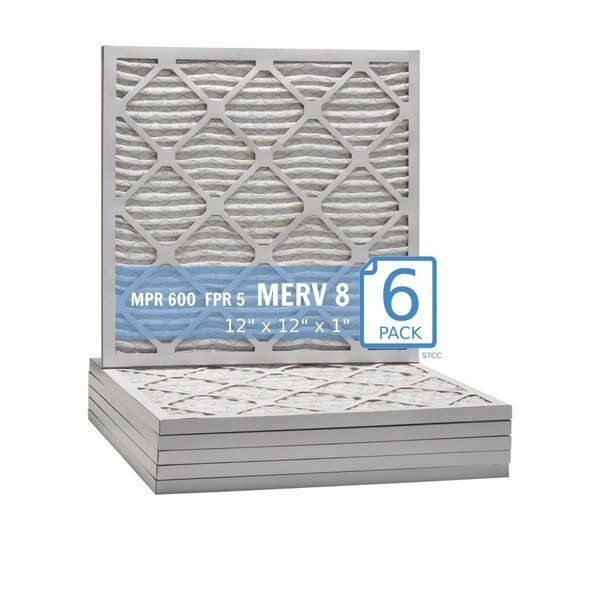 Air Filter, 12x12x1 Hi-E 40  - MERV 8 (6 Pack), Purolator, Mfr#: 12x12x1x1 HI (6 Pack)