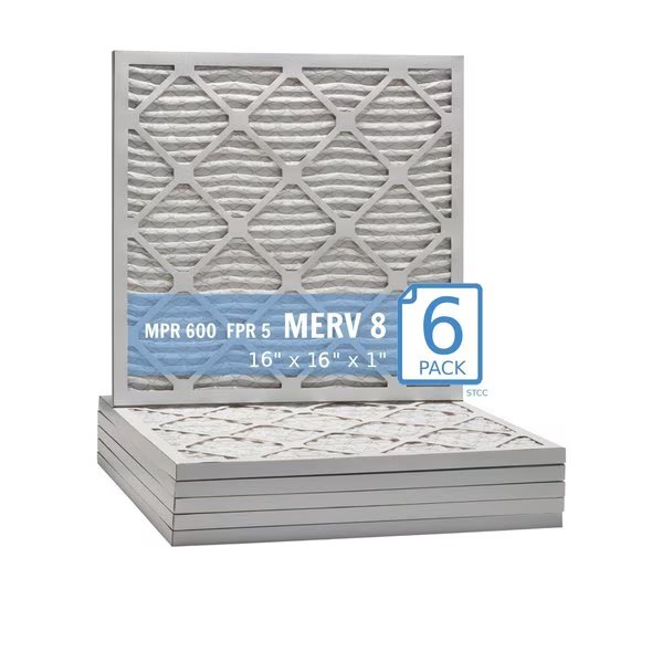 Air Filter, 16x16x1 Hi-E 40  - MERV 8 (6 Pack), Purolator, Mfr#: 16x16x1x1 HI (6 Pack)