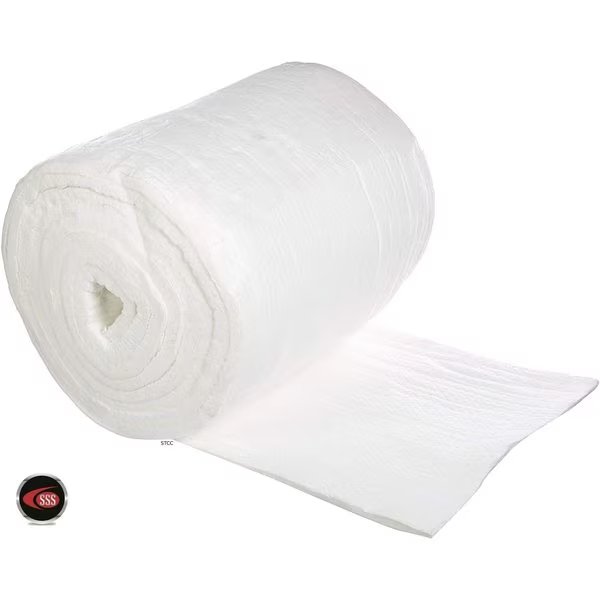 1/2"x24"x50' Roll Ceramic Fiber Blanket Insulation 8lb  2300F Sterling Seal and Supply  (1 each), Sterling Seal & Supply, Mfr#: 2300.cfb.8lb.0.5x24x50x1