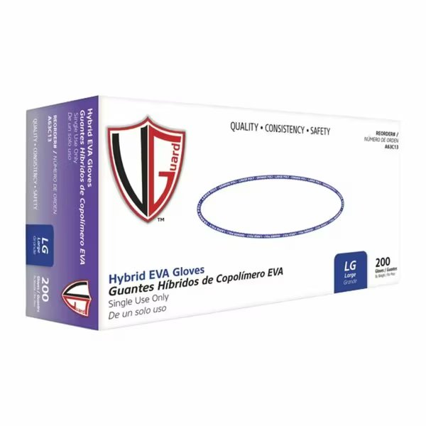 Nitrile Disposable Gloves, 6 mil Palm, Nitrile, Powder-Free, L, 100 PK, Blue, Vanguard Safety, Mfr#: A1AA23