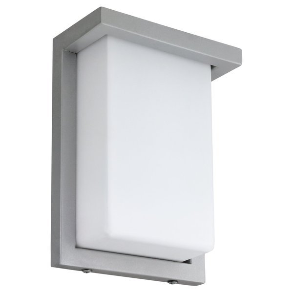 8” Modern LED Wall Sconce Light Fixture Adjustable CCT 3000K-5000K Opal Shade Brushed Nickel, Sunlite, Mfr#: 81480-SU