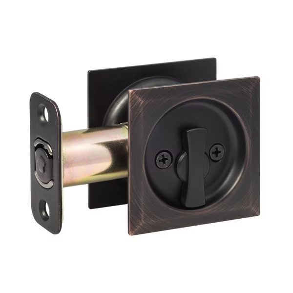 Sure-Loc Hardware Square Pocket Door Pull, Passage, Vintage Bronze, Sure-Loc Hardware, Mfr#: DP-SQ01 11P