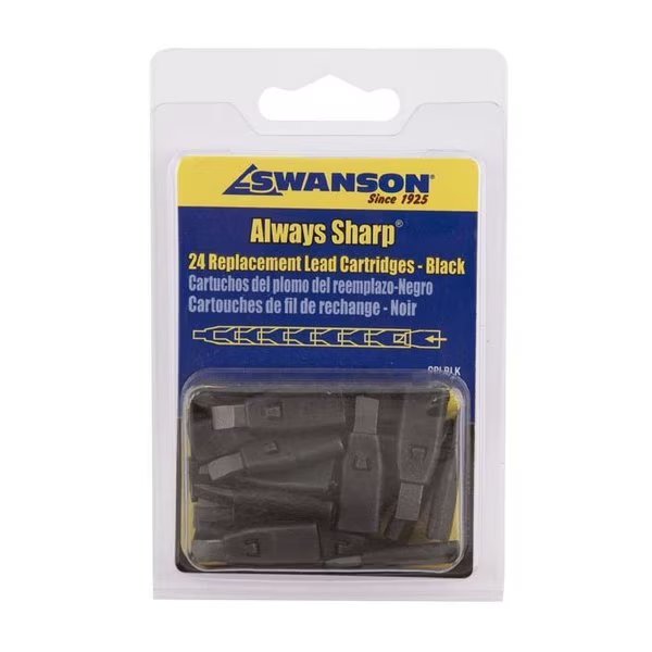 Black Mechanical Carpenter Pencil Replacement Tips, Swanson Tool, Mfr#: CPLBLK
