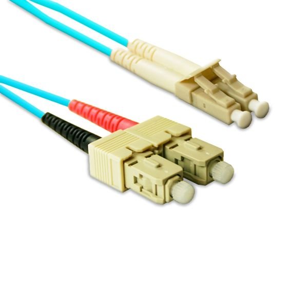 Enet 25M Sc/Lc Duplex Multimode 50/125 10Gb Om3 Or Better Aqua Fiber, Enet, Mfr#: SCLC-10G-25M-ENC
