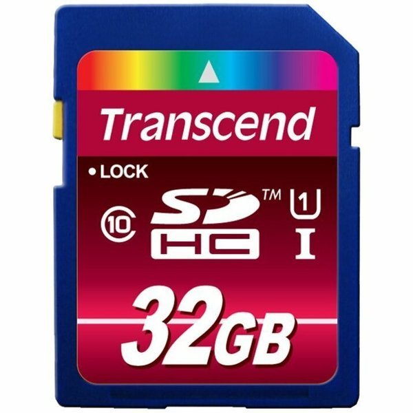 32Gb Sdhc Class10 Uhs-I Card, Transcend Information, Mfr#: TS32GSDHC10U1