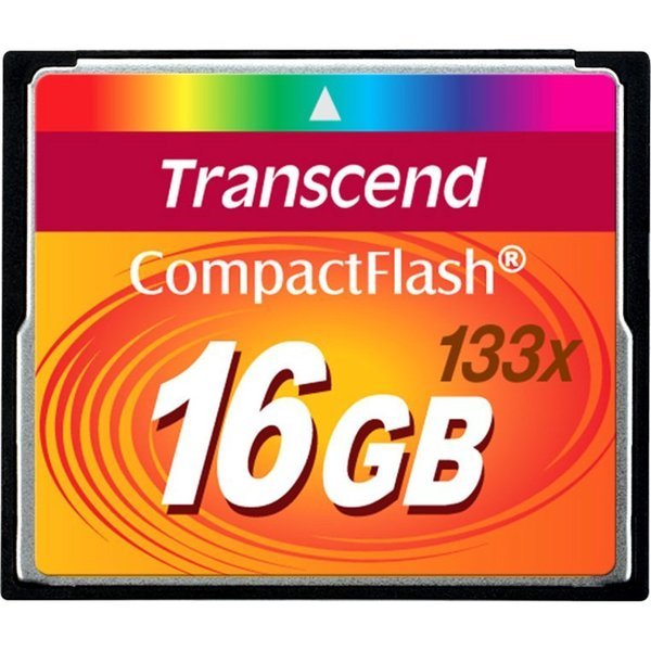 Flash Memory Card - 16 Gb - Compactflash Card - 3.3/5 V - Ata -, Transcend Information, Mfr#: TS16GCF133