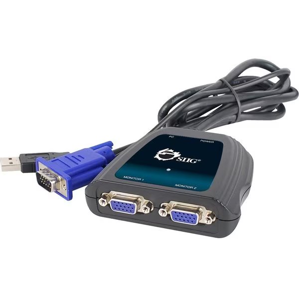 Distributes Vga Signal From 1 Source To 2 Displays, Siig, Mfr#: CE-VG0A11-S1