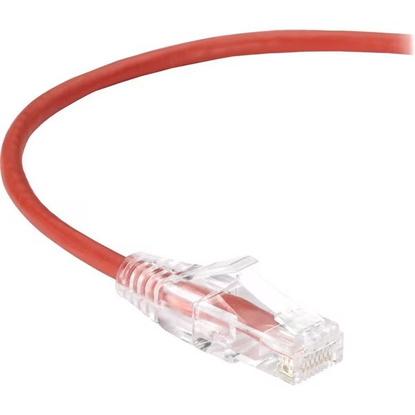 Slim-Net Cat6 250-Mhz 28-Awg Ethernet Patch Cable - Unshielded, Pvc, , Black Box, Mfr#: C6PC28-RD-15