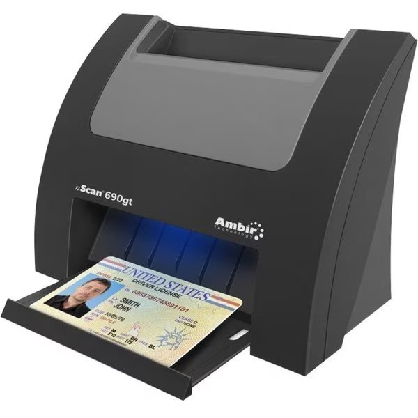 Nscan 690Gt Duplex Id Card Scanner W/ Ambirscan: Vertical High-Speed, Ambir, Mfr#: DS690GT-AS