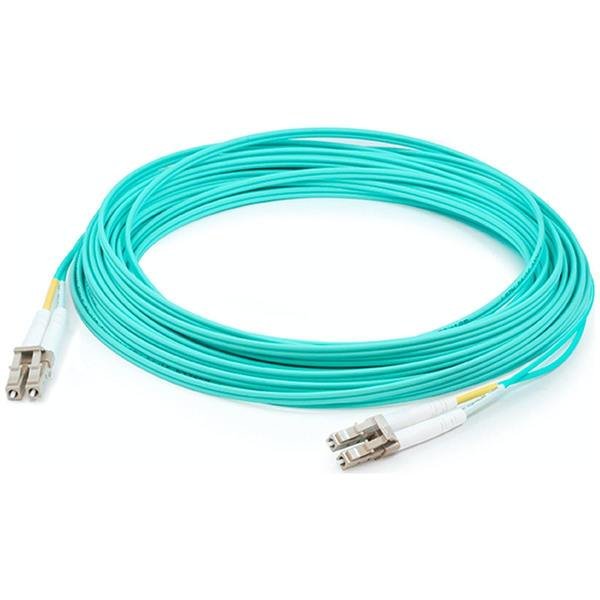 Addon 45M Lc (Male) To Lc (Male) Straight Aqua Om4 Duplex Fiber Ofnr, Add-On, Mfr#: ADD-LC-LC-47M5OM4