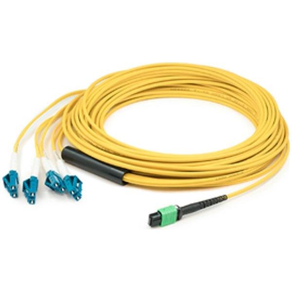 This Is A 15M Mpo (Female) To 8Xlc (Male) 8-Strand Yellow Riser-Rated, Add-On, Mfr#: ADD-MPO-4LC15M9SMF