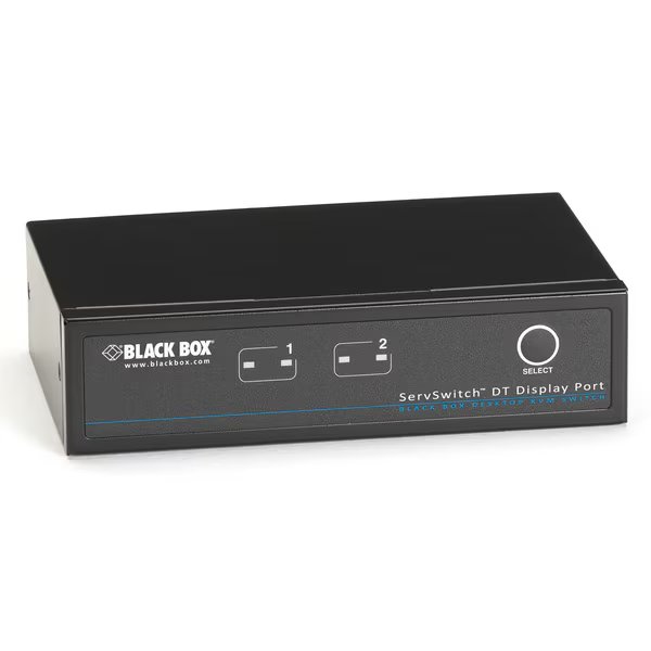 2 Port Display Port Kvm w/ Usb And Aud, Black Box, Mfr#: KV9702A