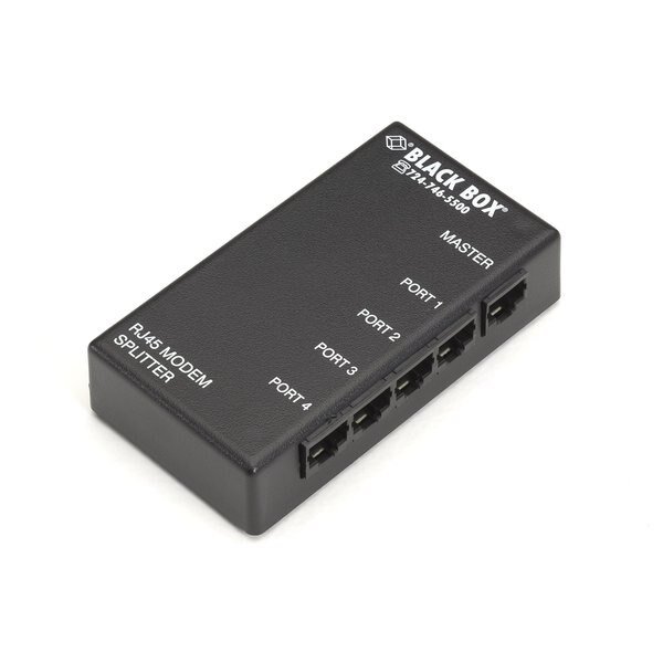 4 Port Modem Splitter Rs232-Rj45 Format, Black Box, Mfr#: TL421A