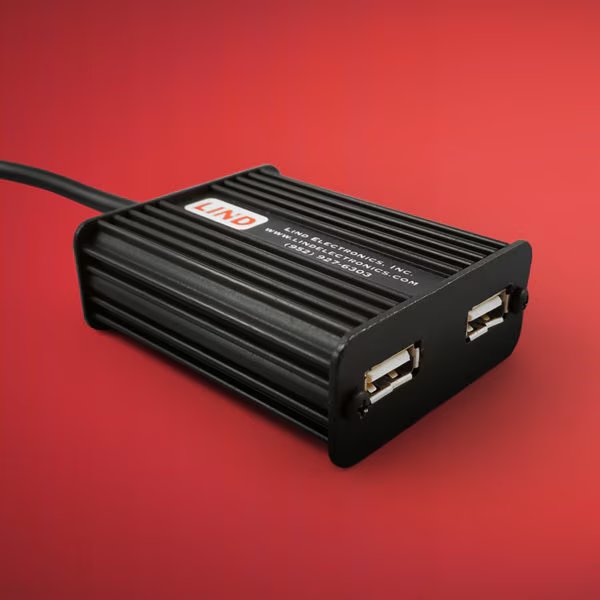 Dual Usb Power Adapter w/ 72Inch Ms27467T9B98P 3-Pin Military Input, Lind, Mfr#: USBML2-4801