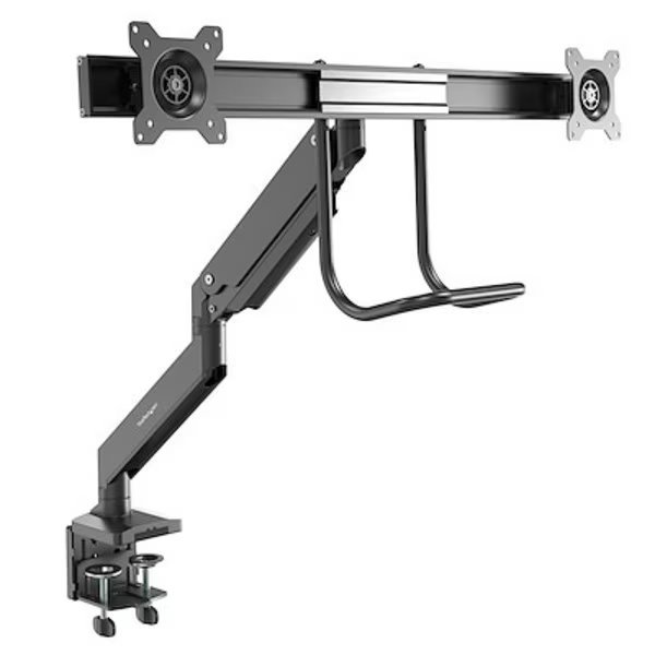 Vesa 75X75/100X100Mm Heavy-Duty Desk Mount Dual Monitor Arm Supports, Startech.Com, Mfr#: ARMSLMBARDUO
