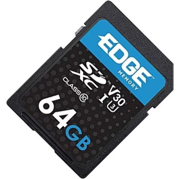 64Gb Sdxc Vsc (V30 U3) Memory Card, Edge Memory, Mfr#: PE256791