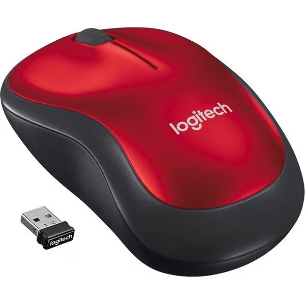 Wireless Mouse M185 - Red, Logitech, Mfr#: 910-003635
