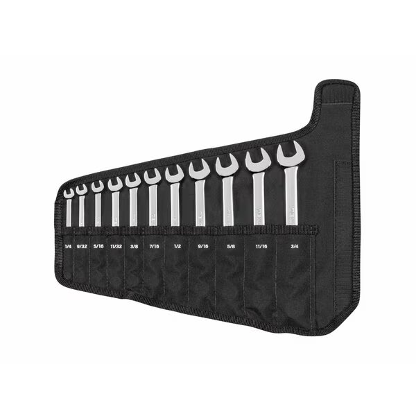 Combination Wrench Set with Pouch, 11-Piece (1/4 - 3/4 in.), Tekton, Mfr#: WCB94101