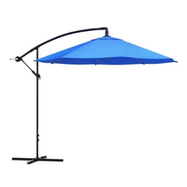 Nature Spring 10-Foot Offset Patio Umbrella, Blue, Nature Spring, Mfr#: 113076LRM