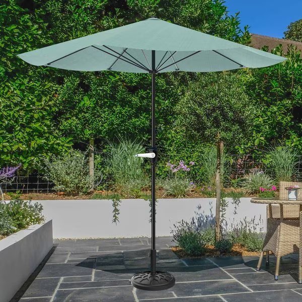 9-Foot Outdoor Umbrella, Dusty Green, Pure Garden, Mfr#: 50-LG1041B