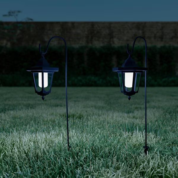 Hanging Solar Coach Lights, 26 Outdoor Lights with Hanging Hooks, 2PK, Pure Garden, Mfr#: 50-LG1056
